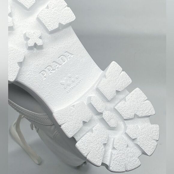 Prada Monolith Leather & Nylon Lug Sole Combat boots size 40 - Picture 13 of 13